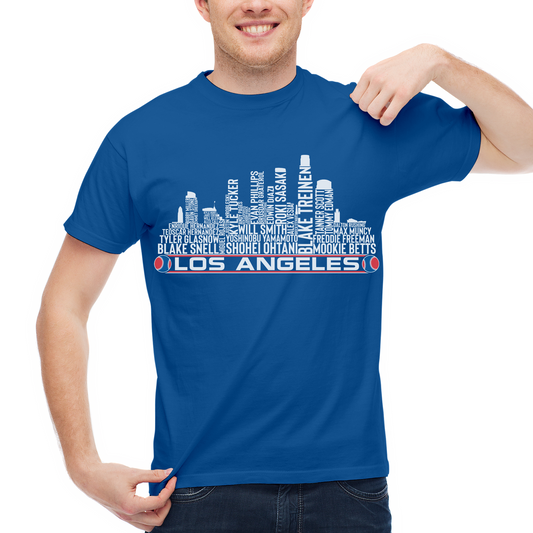 Los Angeles Baseball Team Current Roster Los Angeles City Skyline Shirts