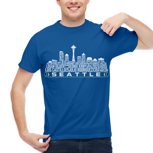 Seattle Baseball Team Current Roster Seattle City Skyline Shirts
