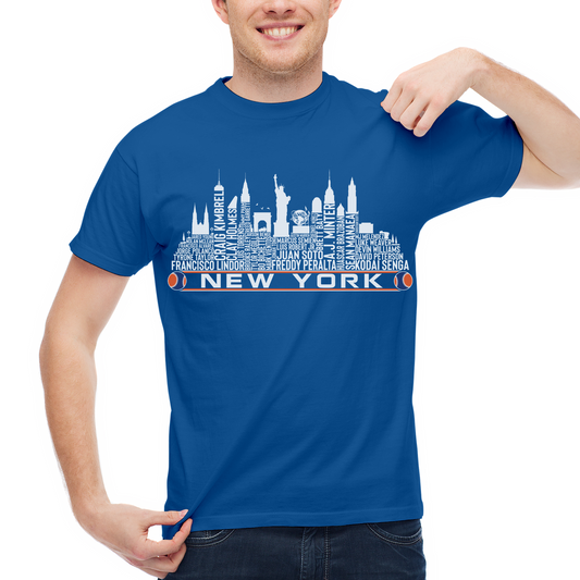 New York Baseball Team Current Roster New York City Skyline Shirts