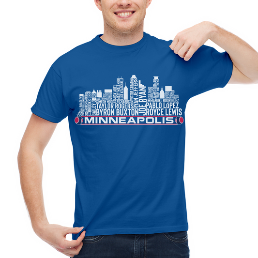 Minneapolis Baseball Team Current Roster Minneapolis City Skyline Shirts