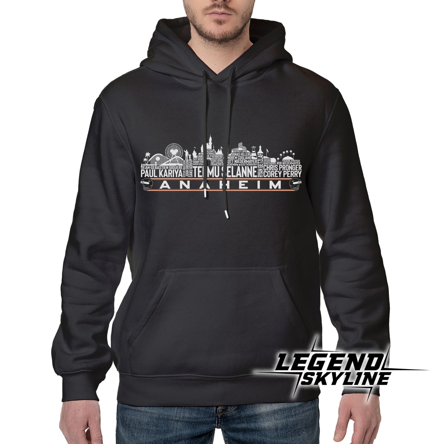 Anaheim Hockey Greatest Of All Time Team Legend Anaheim City Skyline Shirt