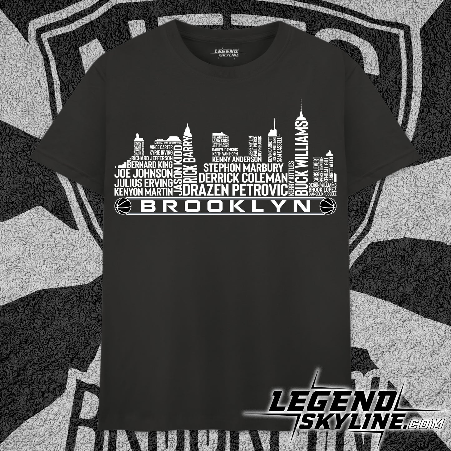 Brooklyn Basketball Greatest Of All Time Team Legends Brooklyn Skyline Shirt