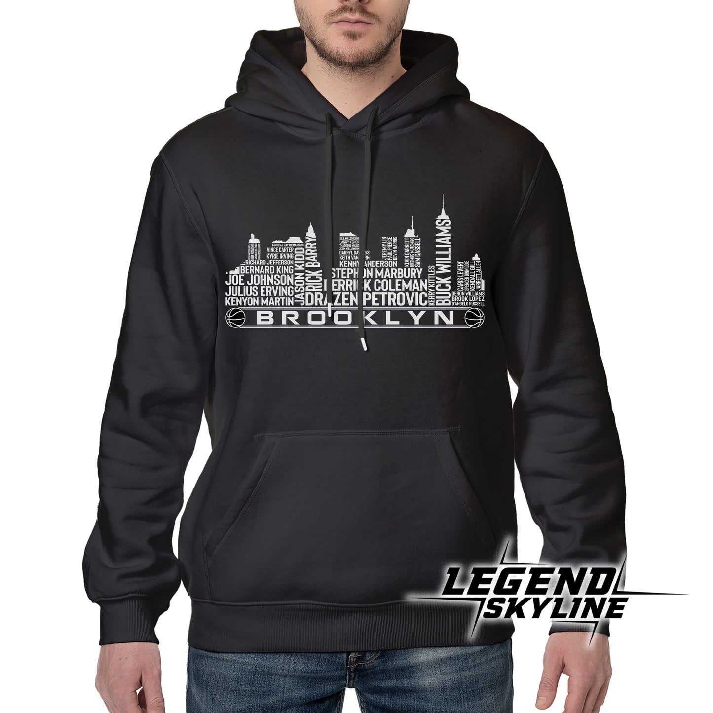 Brooklyn Basketball Greatest Of All Time Team Legends Brooklyn Skyline Shirt