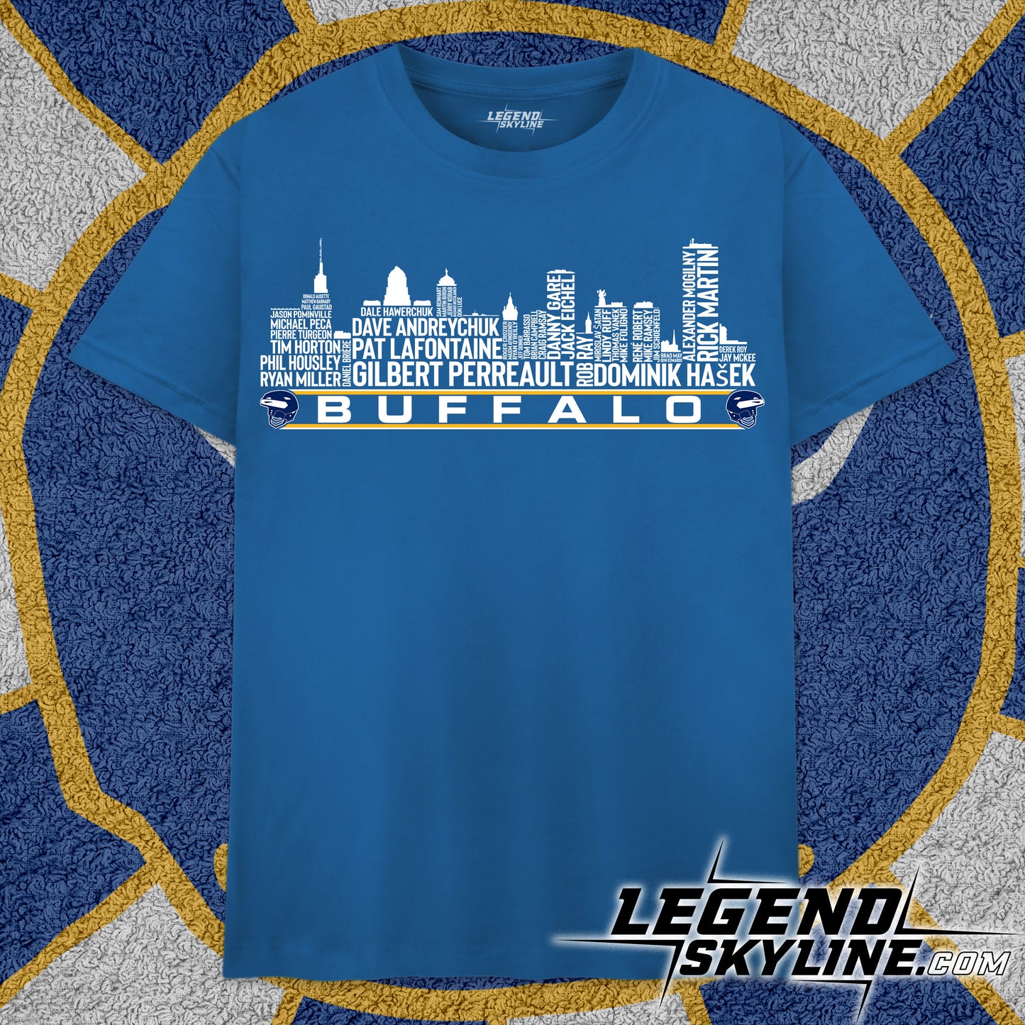 Buffalo Hockey Greatest Of All Time Team Legend Buffalo City Skyline Shirt