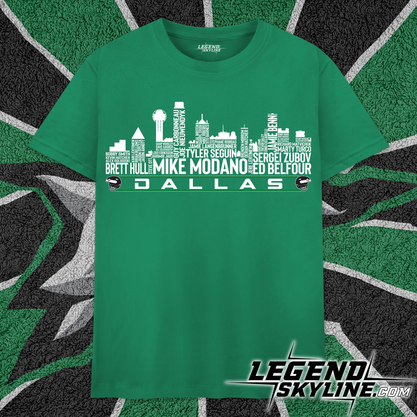 Dallas Hockey Greatest Of All Time Team Legend Dallas City Skyline Shirt