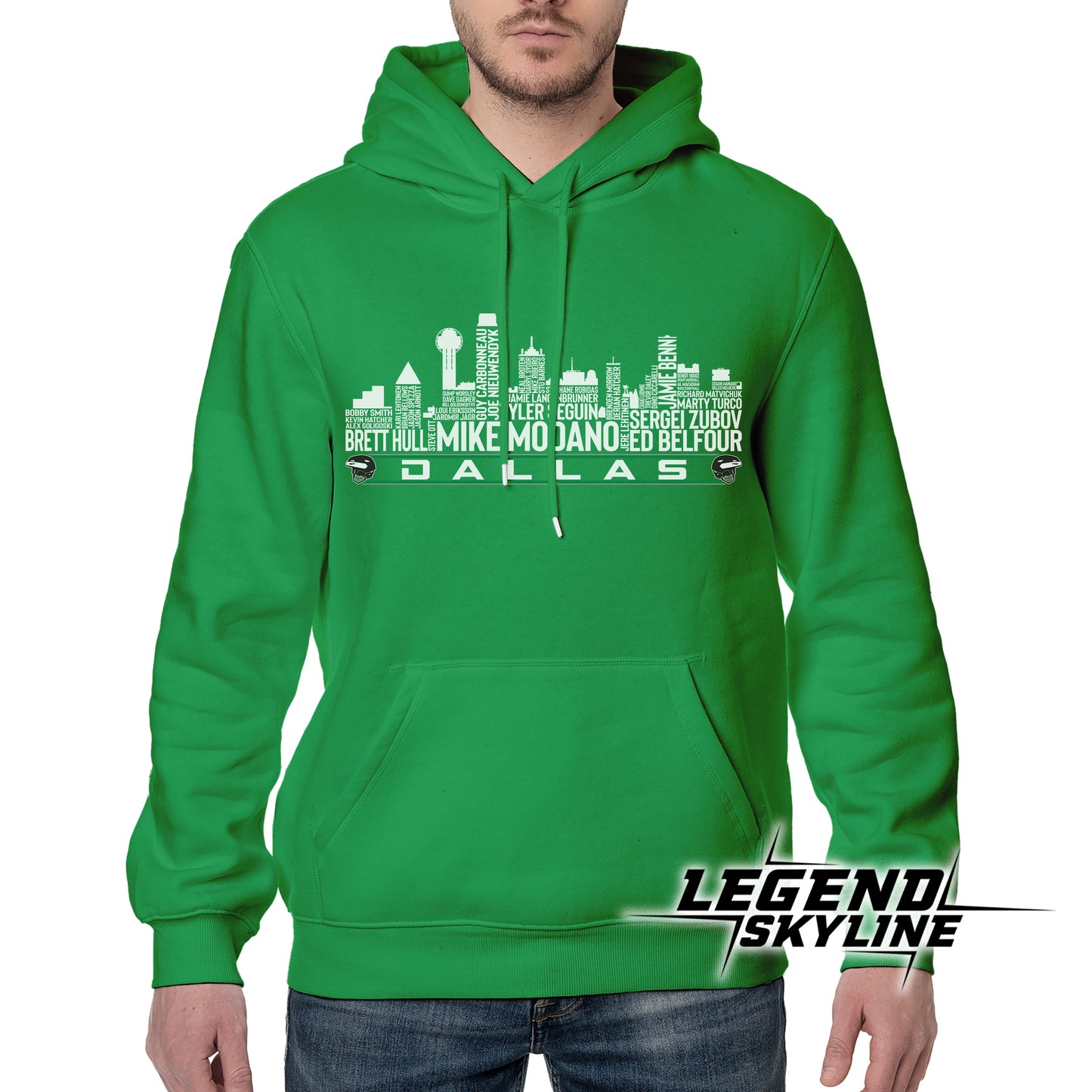 Dallas Hockey Greatest Of All Time Team Legend Dallas City Skyline Shirt