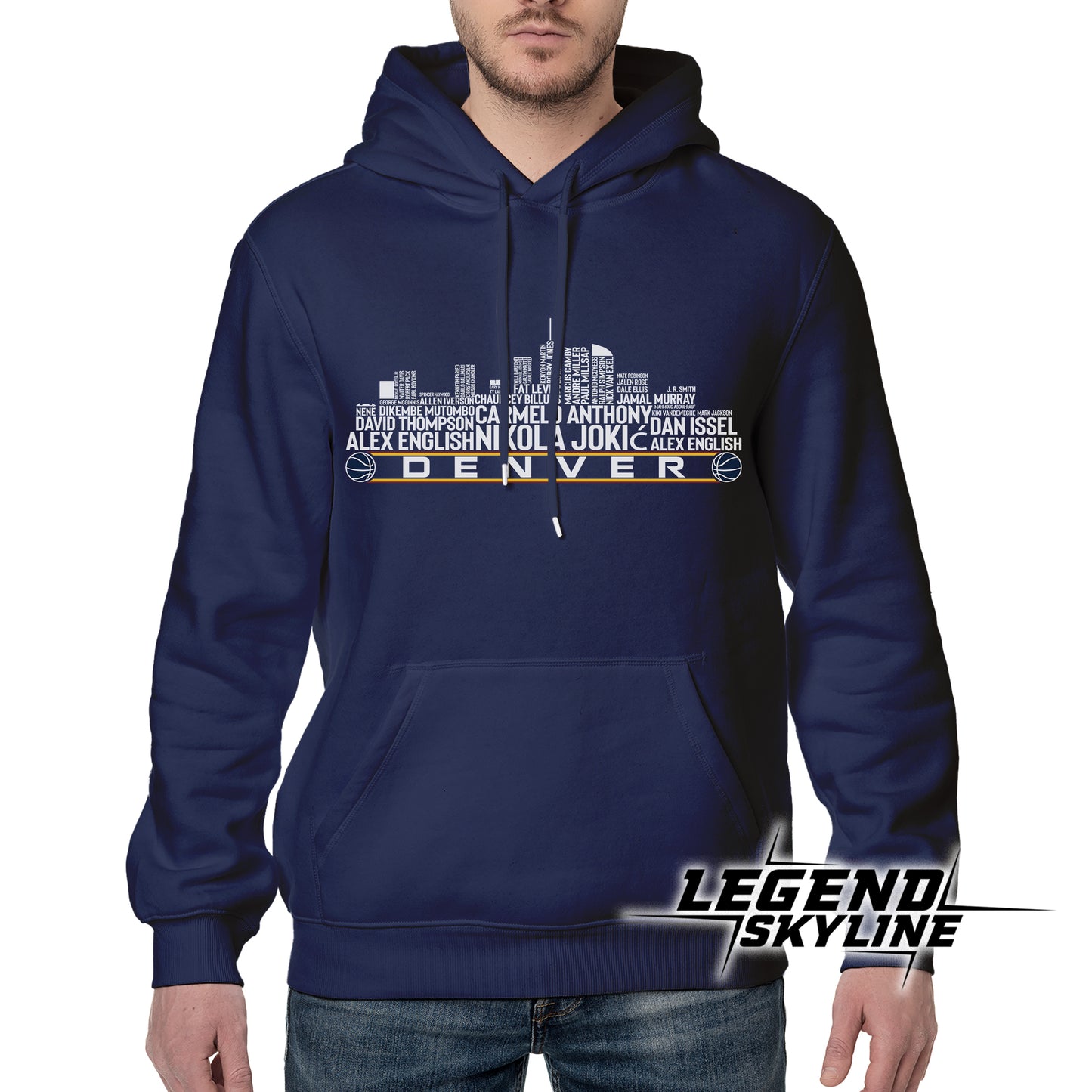 Denver Basketball Greatest Of All Time Team Legend Denver City Skyline Shirt