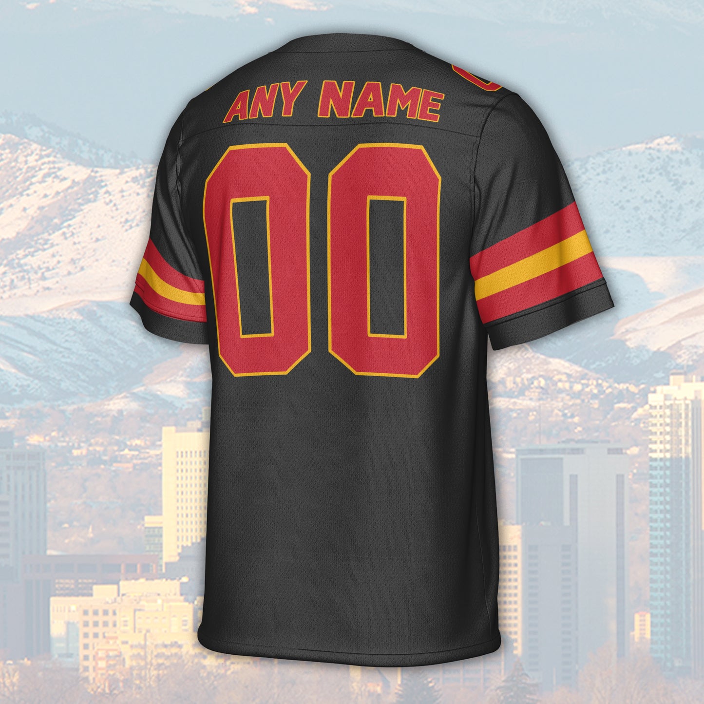 Kansas Jersey Custom Football Greatest Of All Time Team Legends Kansas City Skyline Jersey Shirt, Personalized Embroidery Name Number