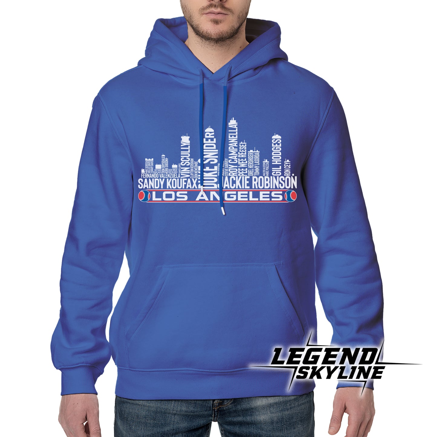 Los Angeles Baseball Greatest Of All Time Team Legend Los Angeles City Skyline Shirt