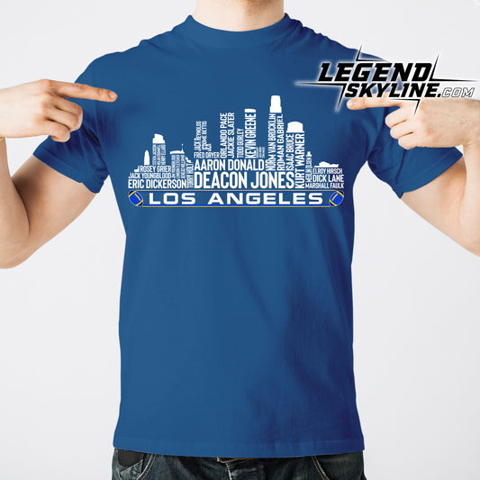 Los Angeles R Football Greatest Of All Time Team Legend Los Angeles R City Skyline Shirt