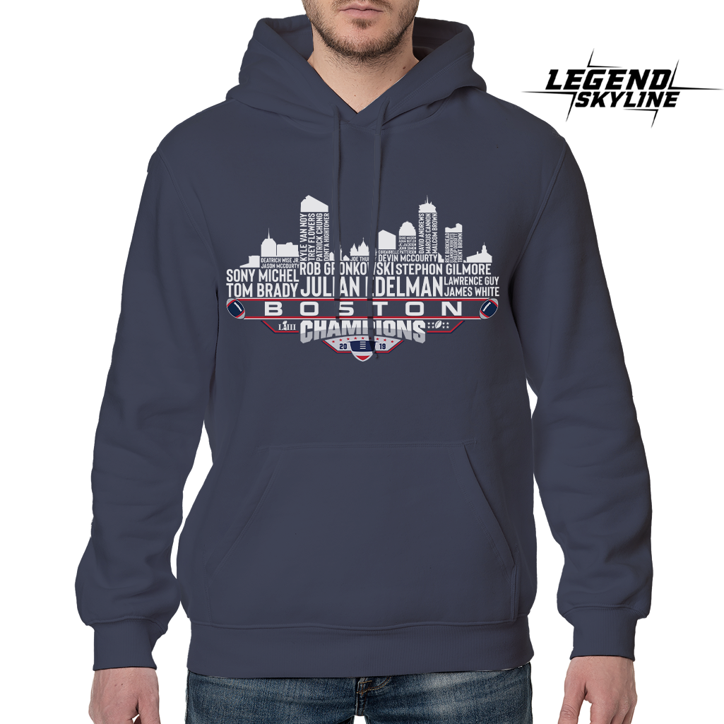 New England Dream Team Football LIII Champions 2019, New England City Skyline Shirt