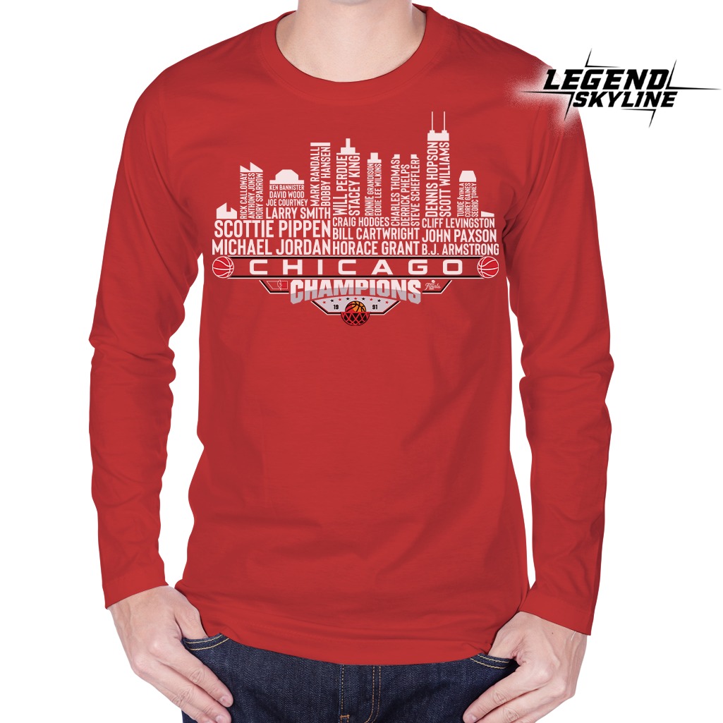 Chicago Dream Team Basketball Champions 1991, Chicago City Skyline Shirt