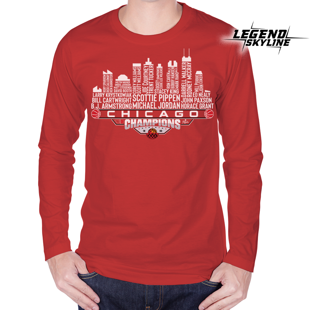 Chicago Dream Team Basketball Champions 1993 , Chicago City Skyline Shirt