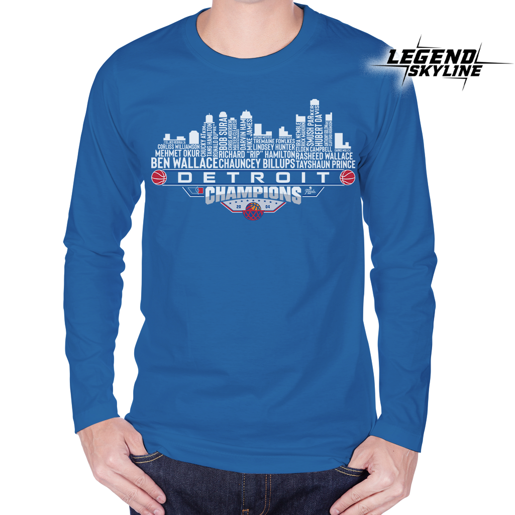 Detroit Dream Team Basketball Champions 2004, Detroit City Skyline Shirt