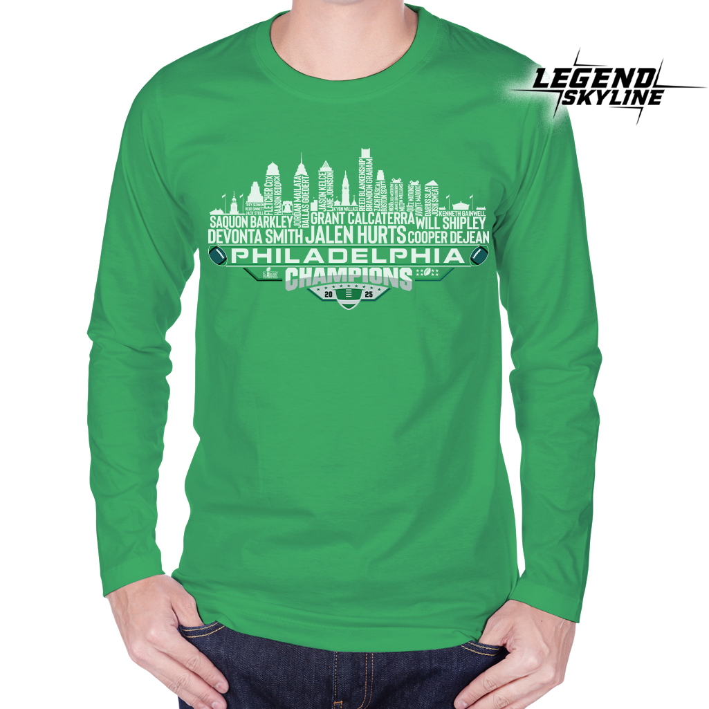 Philadelphia Dream Team Football LII Champions 2025, Philadelphia City Skyline Shirt