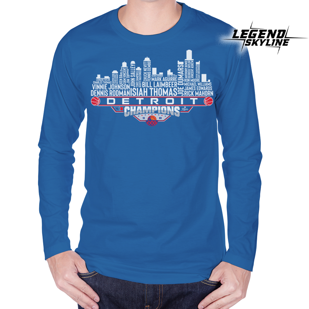 Detroit Dream Team Basketball Champions 1989, Detroit City Skyline Shirt