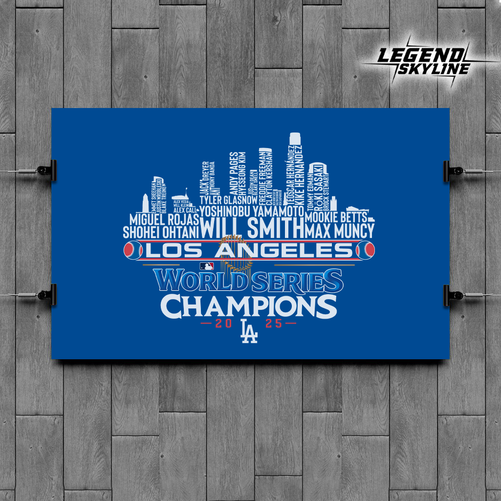 Los Angeles Baseball World Champions Team Series 2025 LA City Skyline Shirts