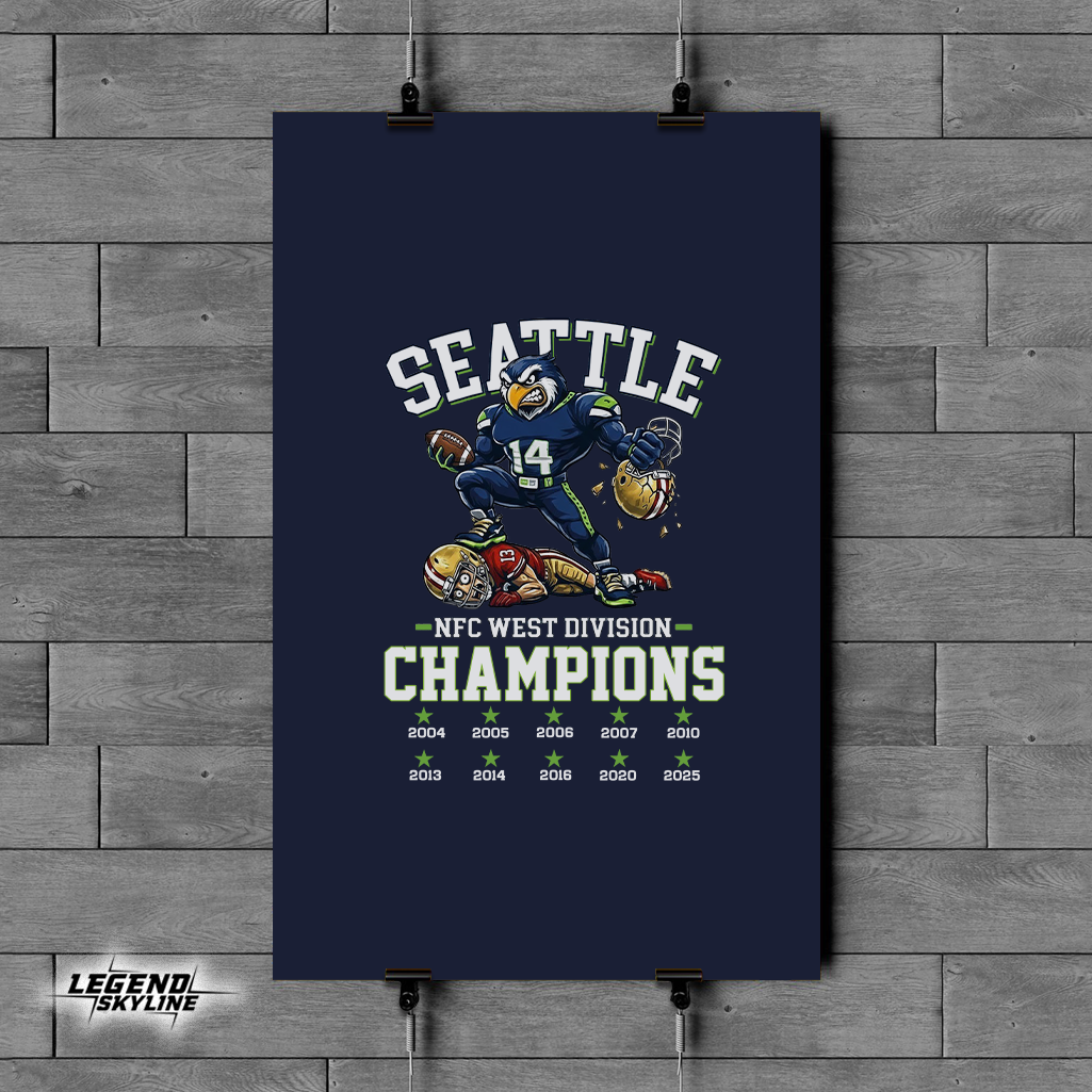 Seattle Football NFC West Division Champs 2025 Shirt