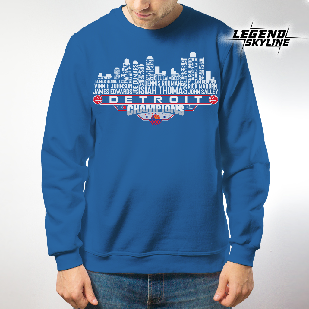 Detroit Dream Team Basketball Champions 1990, Detroit City Skyline Shirt