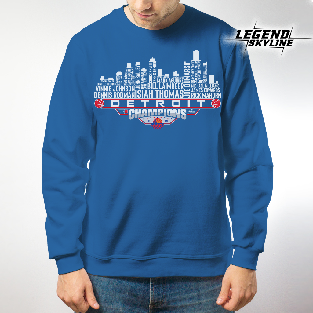 Detroit Dream Team Basketball Champions 1989, Detroit City Skyline Shirt