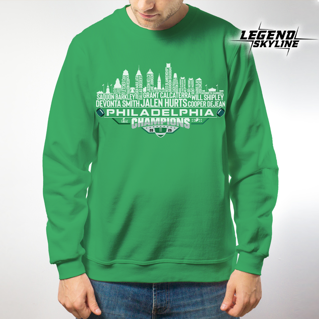 Philadelphia Dream Team Football LII Champions 2025, Philadelphia City Skyline Shirt