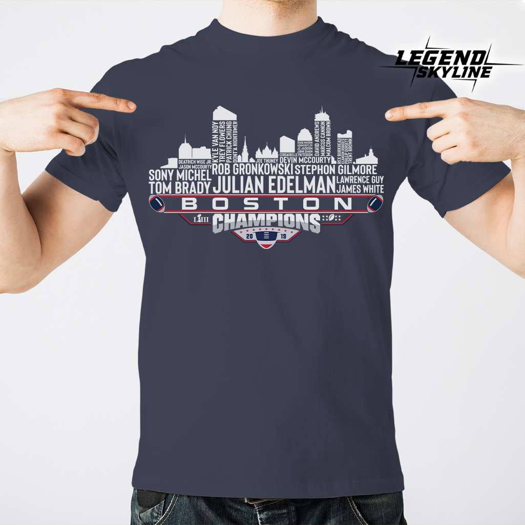 New England Dream Team Football LIII Champions 2019, New England City Skyline Shirt
