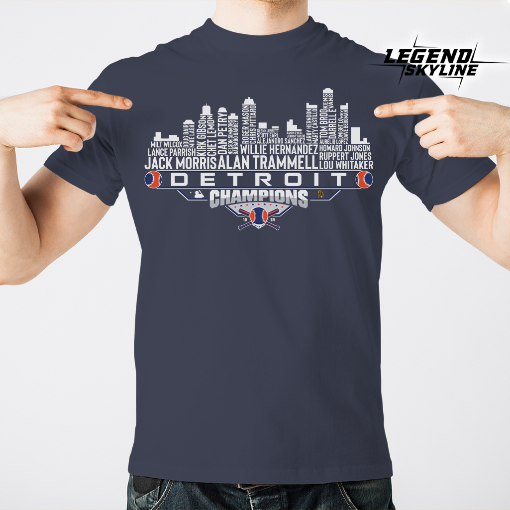 Detroit Dream Team Baseball Champions 1984, Detroit City Skyline Shirt