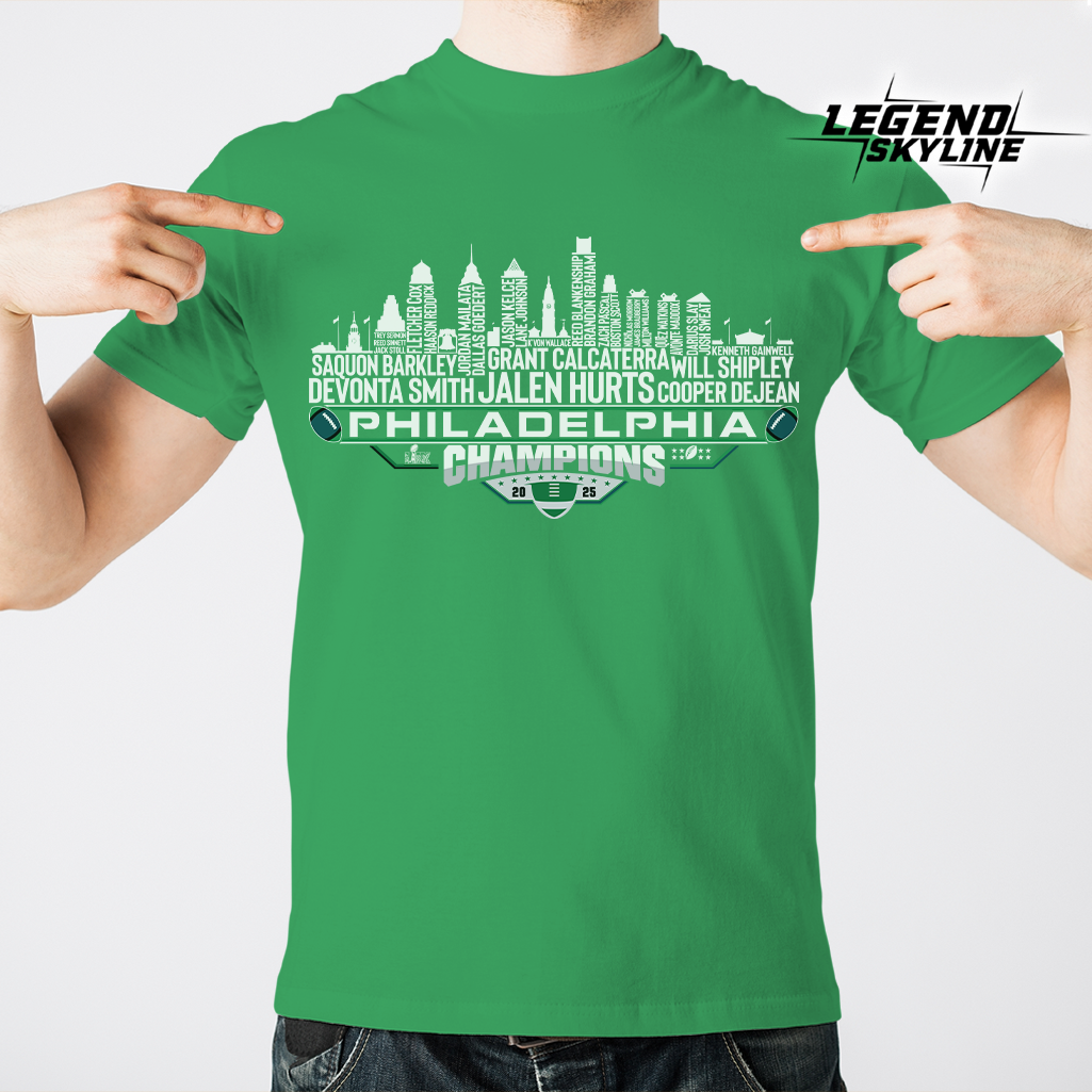 Philadelphia Dream Team Football LII Champions 2025, Philadelphia City Skyline Shirt