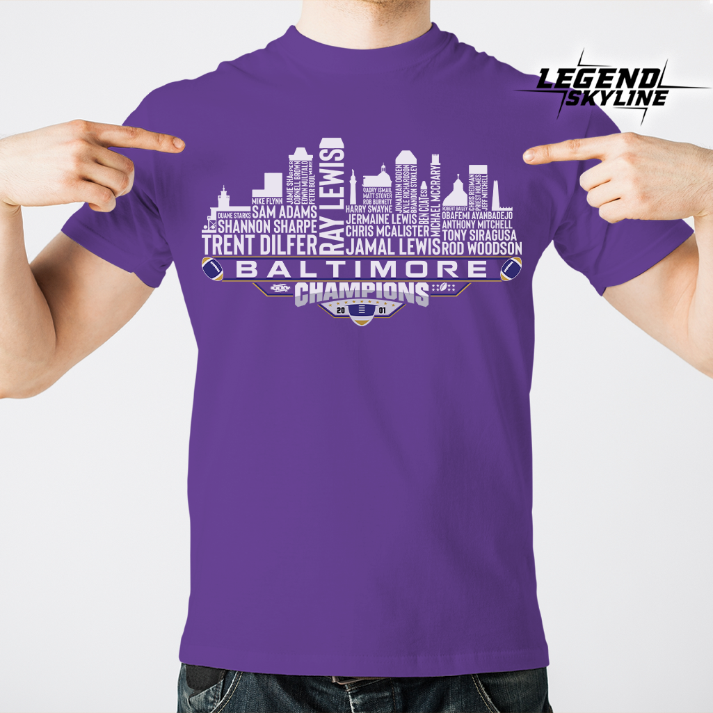 Baltimore Dream Team Football XXXV Champions 2001, Baltimore City Skyline Shirt
