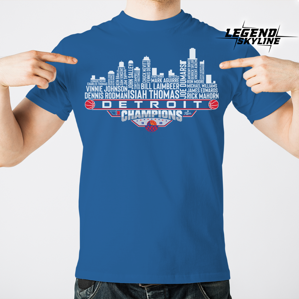 Detroit Dream Team Basketball Champions 1989, Detroit City Skyline Shirt
