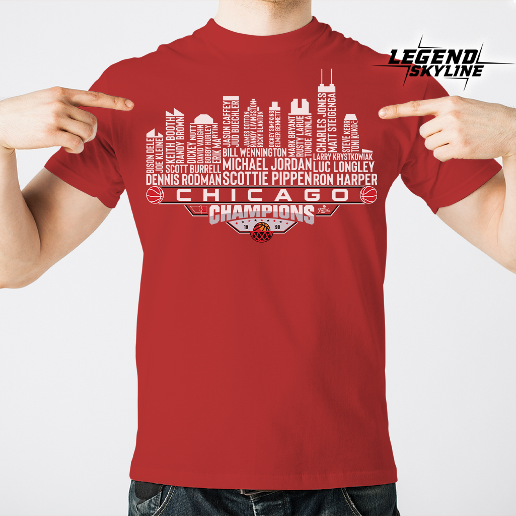Chicago Dream Team Basketball Champions 1998, Chicago City Skyline Shirt