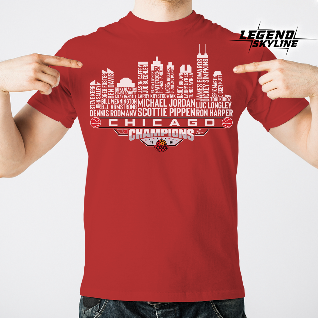 Chicago Dream Team Basketball Champions 1996, Chicago City Skyline Shirt