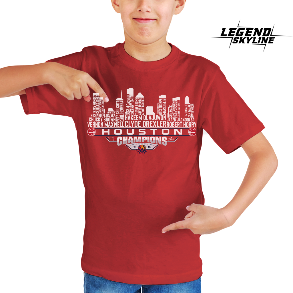 Houston Dream Team Basketball Champions 1995, Houston City Skyline Shirt