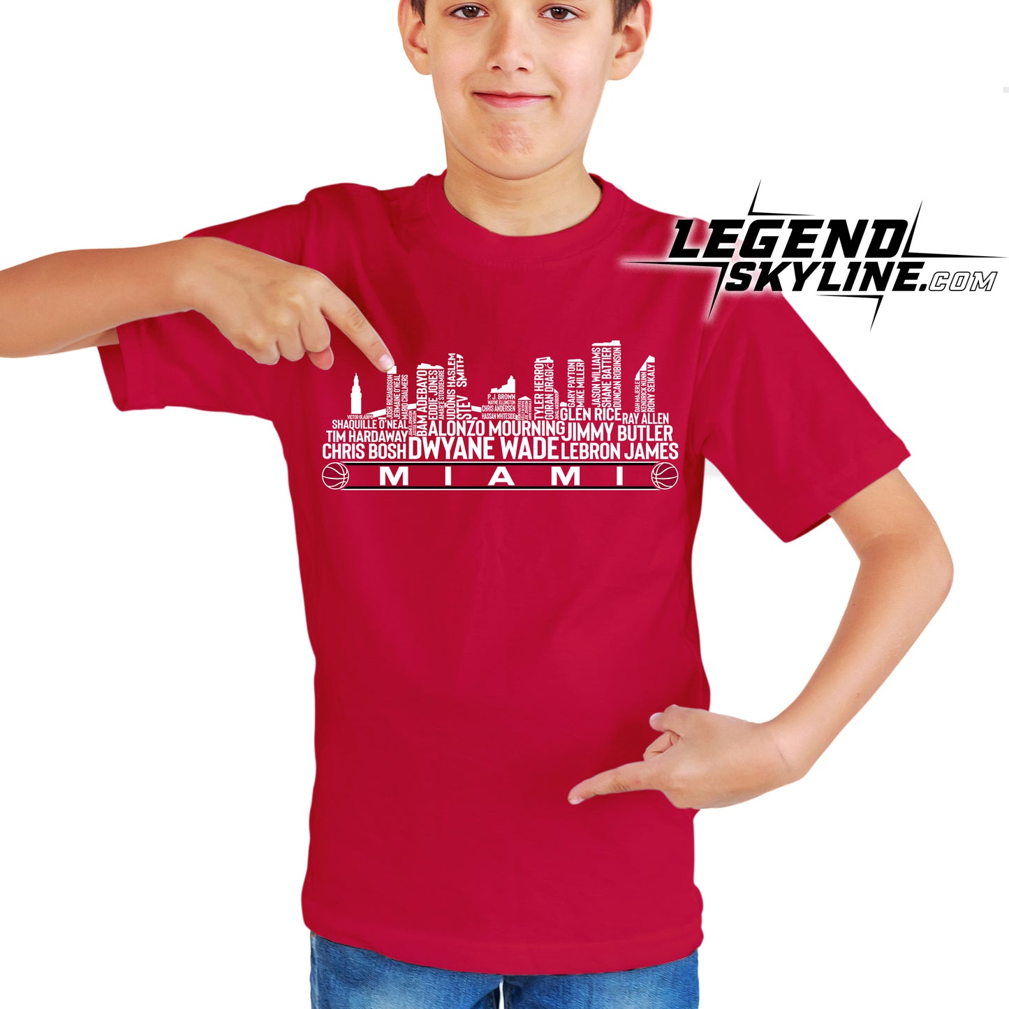 Miami Basketball Greatest Of All Time Team Legend Miami City Skyline Shirt