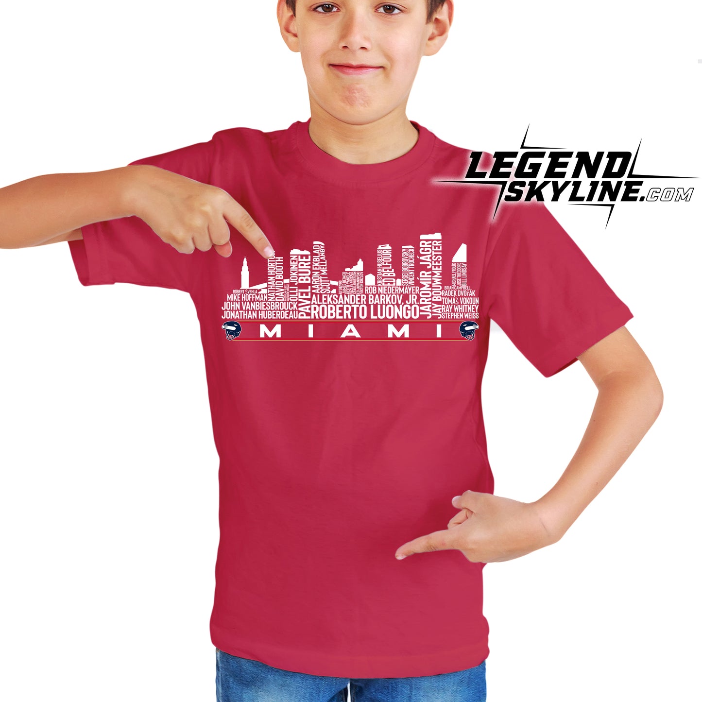 Florida Hockey Greatest Of All Time Team Legends Miami City Skyline Shirt