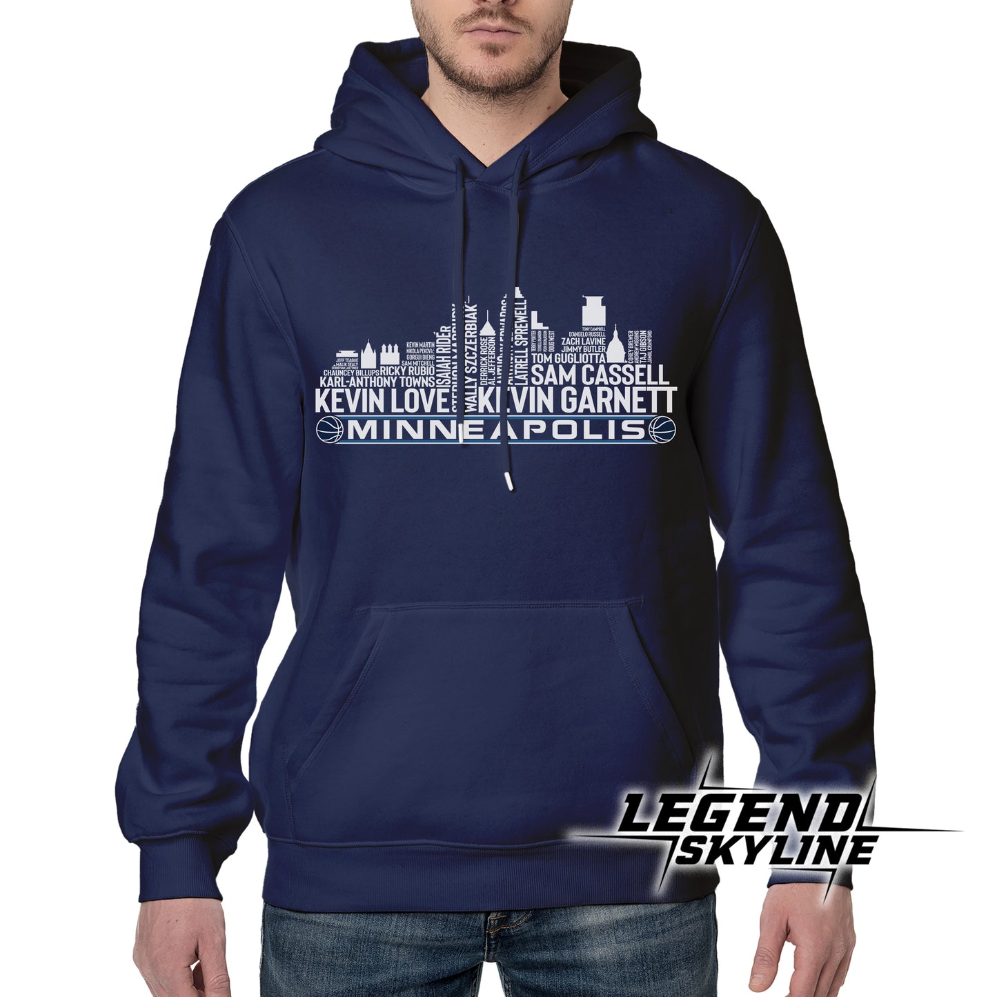 Minnesota Basketball Greatest Of All Time Team Legend Minneapolis City Skyline Shirt