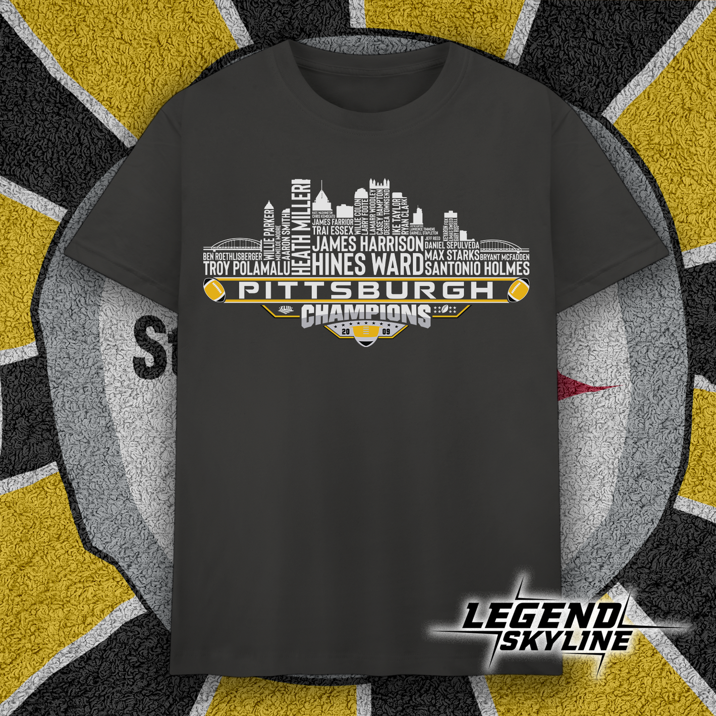 Pittsburgh Dream Team Football XLIII Champions 2009, Pittsburgh City Skyline Shirt