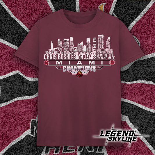Miami Dream Team Basketball Champions 2012, Miami City Skyline Shirt
