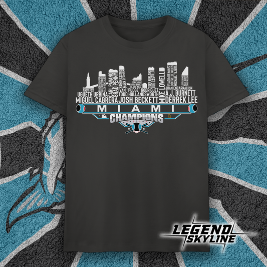 Florida Dream Team Baseball Champions 2003, Miami City Skyline Shirt