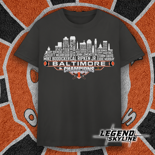Baltimore Dream Team Baseball Champions 1983, Baltimore City Skyline Shirt