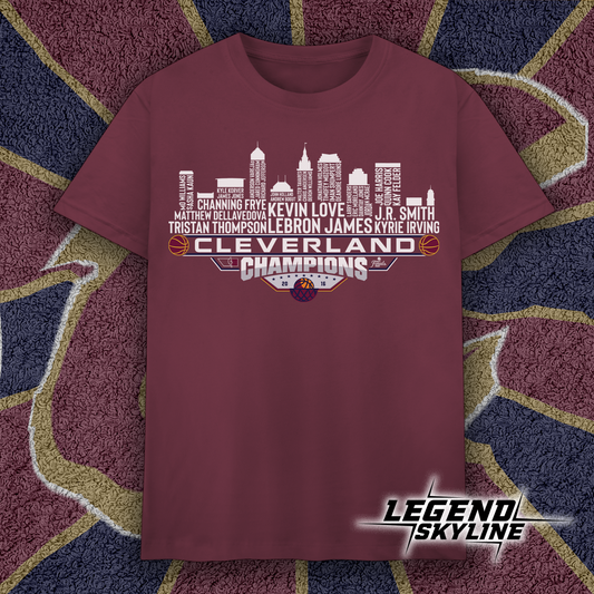 Cleveland Dream Team Basketball Champions 2016, Cleveland City Skyline Shirt