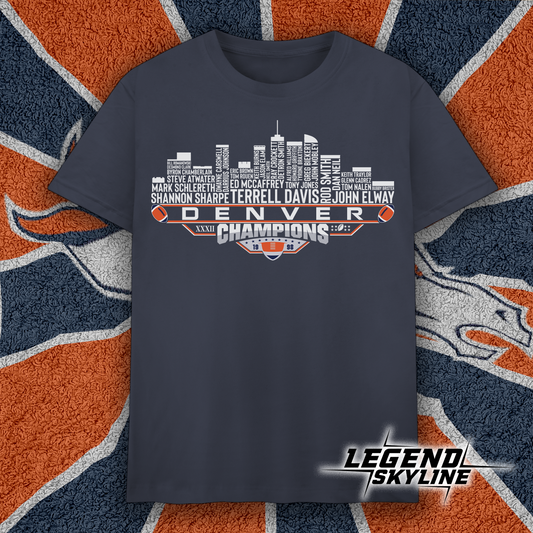 Denver Dream Team Football XXXII Champions 1998, Denver City Skyline Shirt