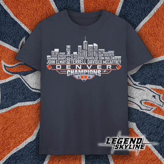 Denver Dream Team Football XXXIII Champions 1999, Denver City Skyline Shirt