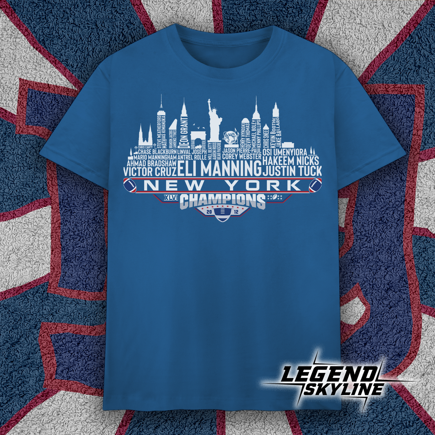 New York Dream Team Football XLVI Champions 2012, New York City Skyline Shirt