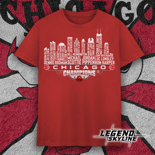 Chicago Dream Team Basketball Champions 1998, Chicago City Skyline Shirt