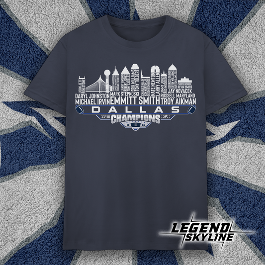 Dallas Dream Team Football XXVIII Champions 1994, Dallas City Skyline Shirt