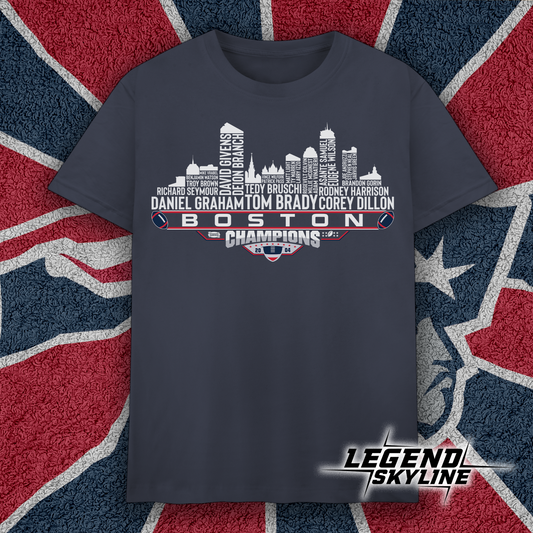 New England Dream Team Football XXXVIII Champions 2004 , New England City Skyline Shirt