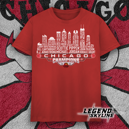 Chicago Dream Team Basketball Champions 1993 , Chicago City Skyline Shirt