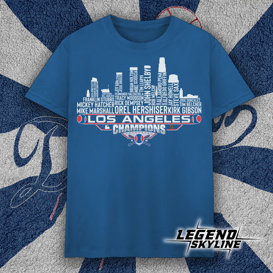 Los Angeles Dream Team Baseball Champions 1988, Los Angeles City Skyline Shirt
