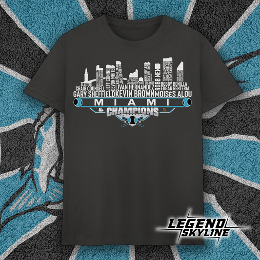 Florida Dream Team Baseball Champions 1997, Miami City Skyline Shirt
